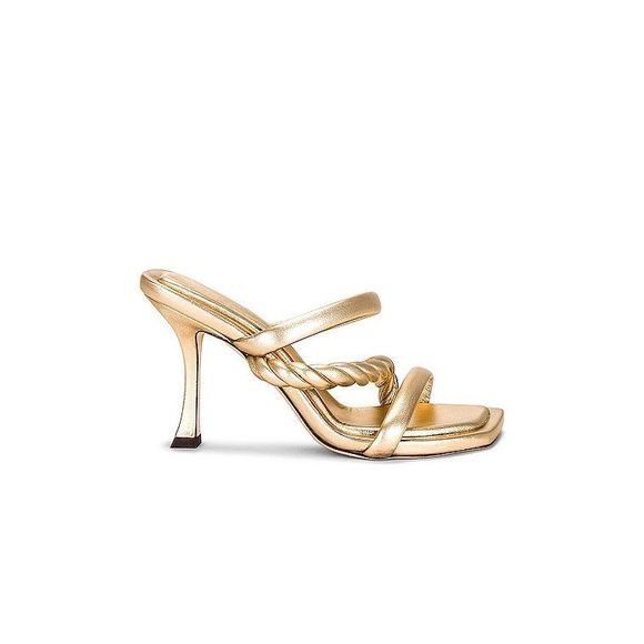 JIMMY CHOO Diosa 90 Metallic Leather Sandal - Picture 1 of 9
